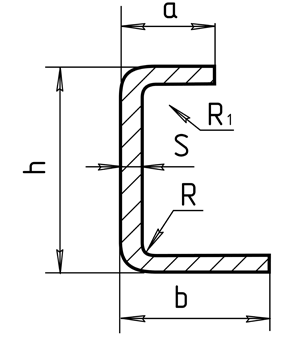 Неравнополочный гнутый швеллер